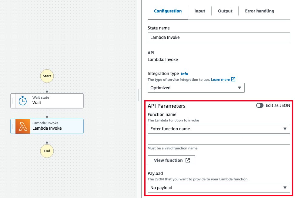 6 - Configure Lambda Invoke function for AWS Step Function